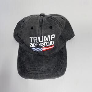 Donald Trump 2024 The Sequel Gray Acid Wash Snapback Hat Cap Men's OS Cotton